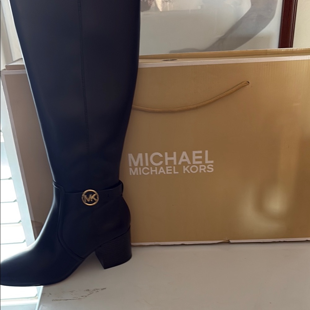 Michael Kors Black Over the Knee Boots Sleek Design